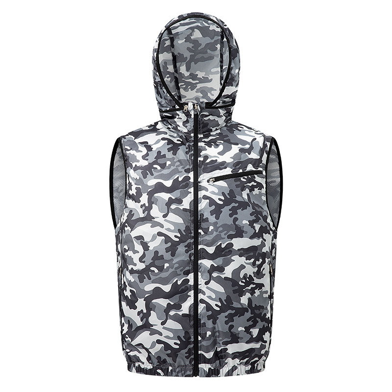 Fan suits for summer, multiple air conditioning suits, high-tech large fans for cooling, camouflage construction site fishing vests for men, cross-border supply - Image 24