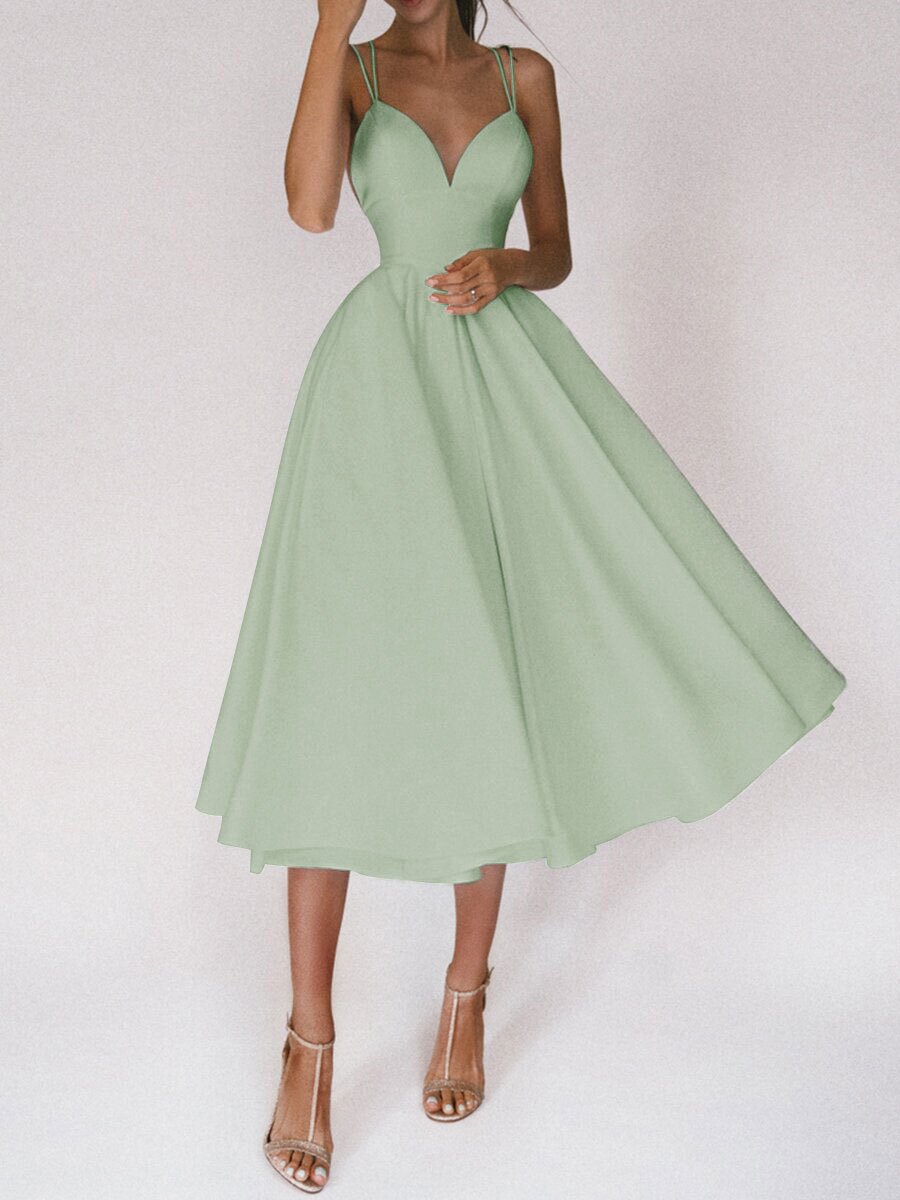 2023 spring and summer new cross-border AliExpress Amazon European and American women's multi-color suspenders sexy big swing dress - Image 5