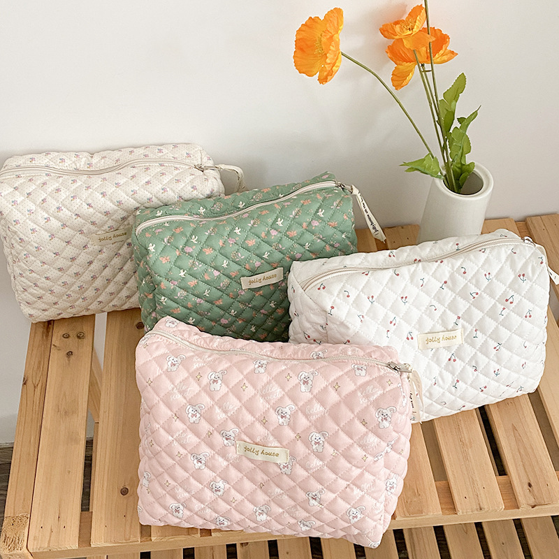 ttbebe / spring and autumn new cute and gentle ins large-capacity quilted storage bag cosmetic bag liner bag female - Image 8