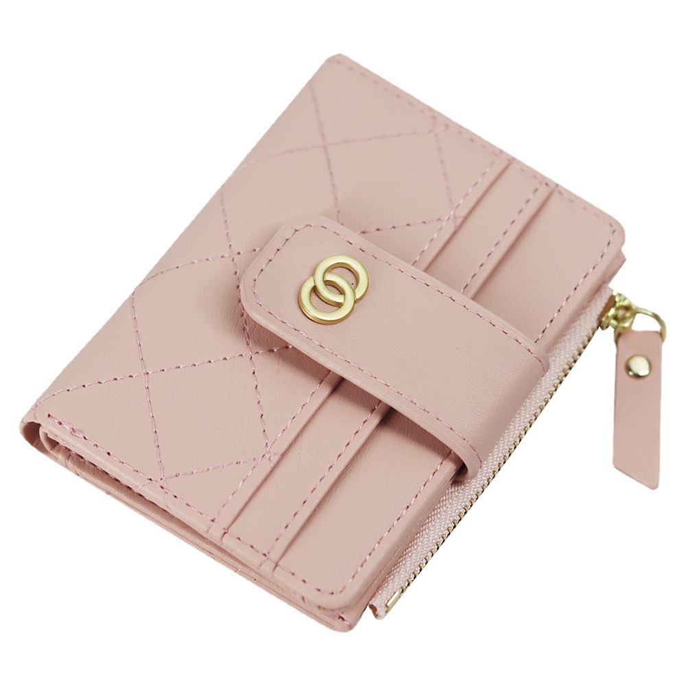 The new Korean version of the women's wallet multi-card short section compact coin purse versatile trendy card wallet wallet spot wholesale - Image 10
