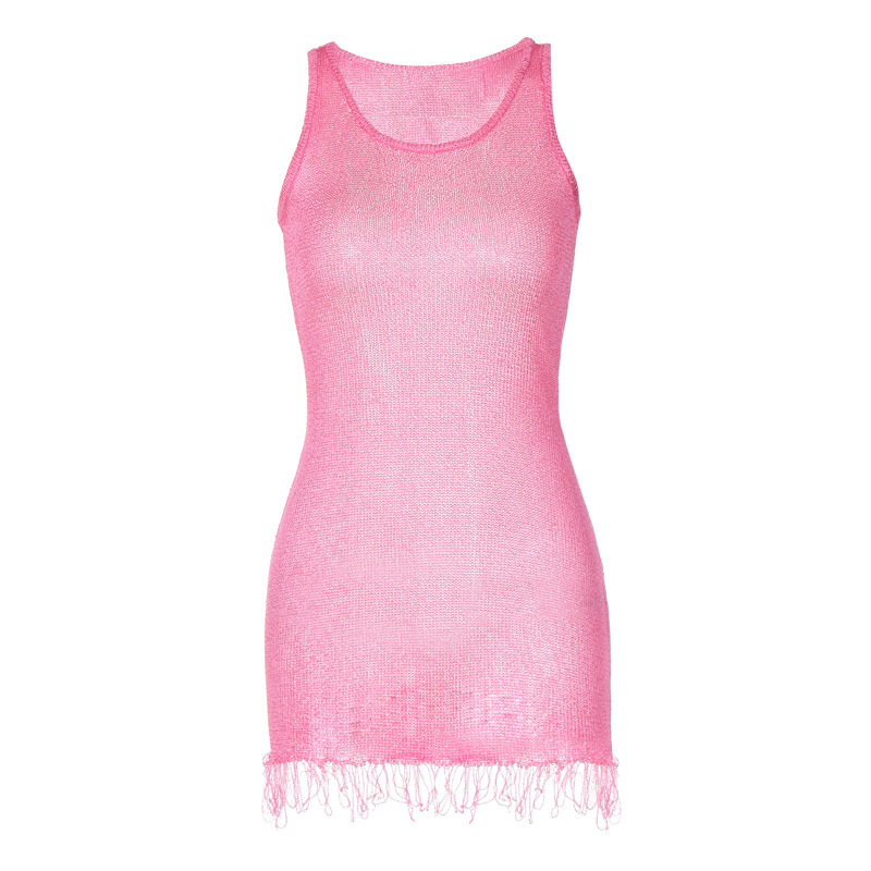 Amazon cross-border women's clothing 2025 spring new arrivals fashionable sexy round neck sleeveless bodycon dress foreign trade wholesale - Image 7