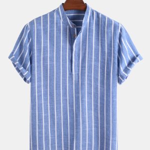 Explosive Amazon yarn-dyed striped shirt