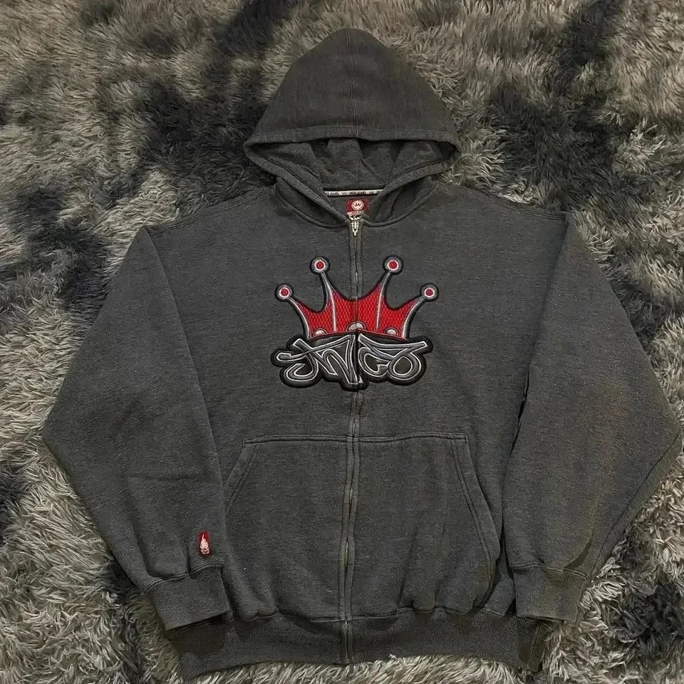 Y2K skeleton zip-up hoodie, 90s retro graphic print zip-up top, sweatshirt, sweatshirt, men's and women's. - Image 19