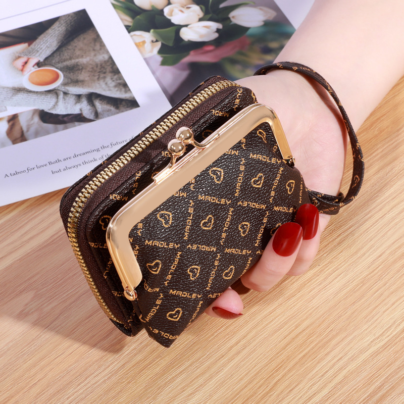 New style wallet women's fashion wrist strap short coin purse large capacity coin clip bag multi-card card holder wallet - Image 9