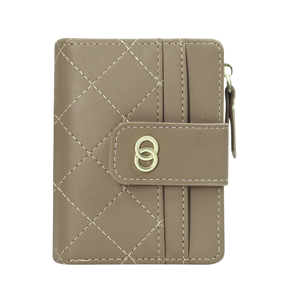 The new Korean version of the women's wallet multi-card short section compact coin purse versatile trendy card wallet wallet spot wholesale - Image 4