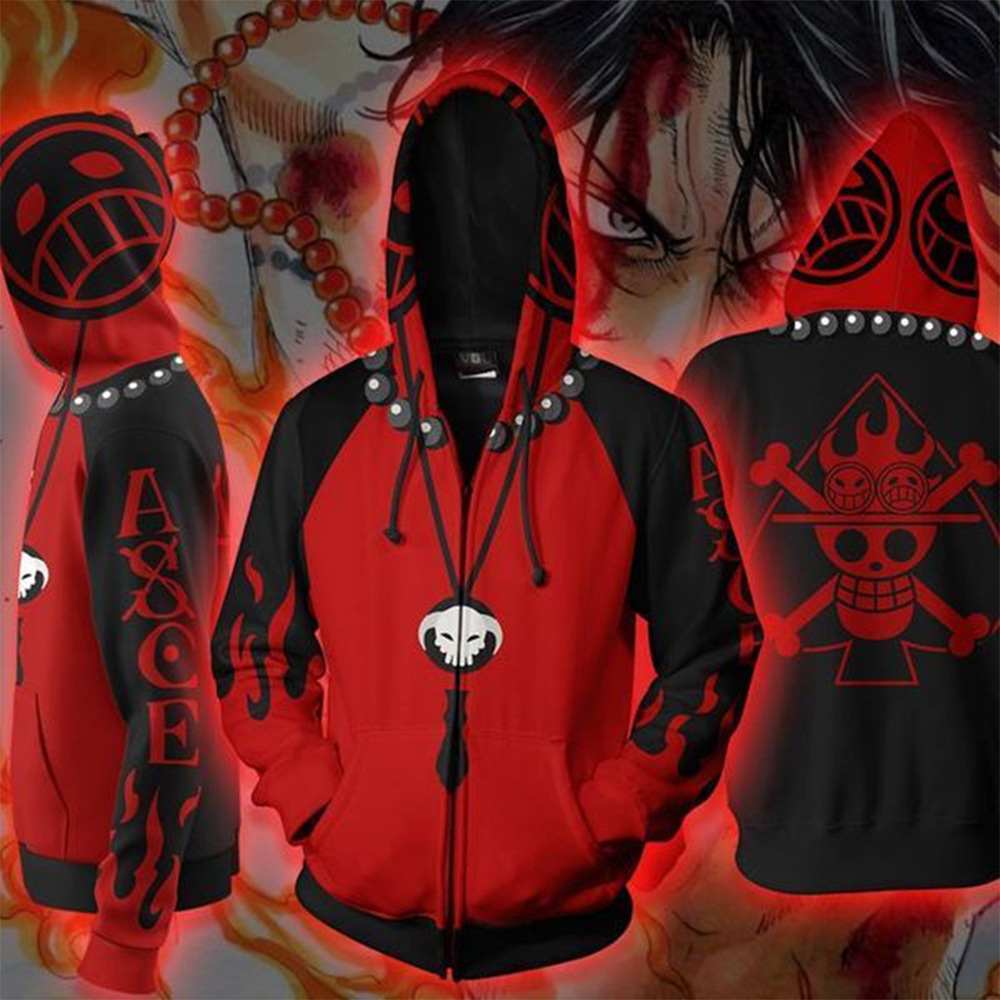 One Piece 3D printed hooded cardigan sweatshirt sweatshirt cosplay peripheral sweatshirt for men - Image 3