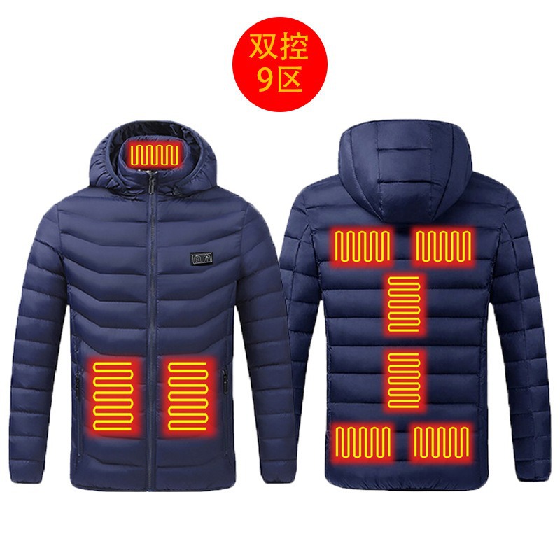New hot-selling cross-border winter heating cotton clothes, smart constant temperature cold-proof electric heating clothes, USB heating cotton clothes - Image 14
