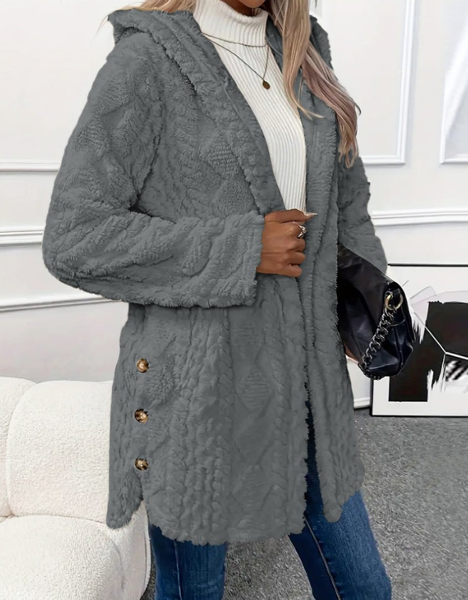 Women's Hooded Fleece Cardigan - Image 18