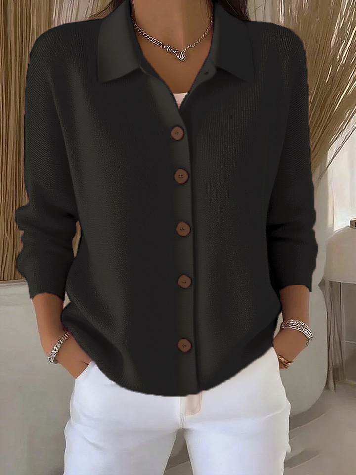 2026 European and American cross-border knitted cardigan button women's sweater coat autumn and winter new solid color casual fashion women's clothing - Image 6