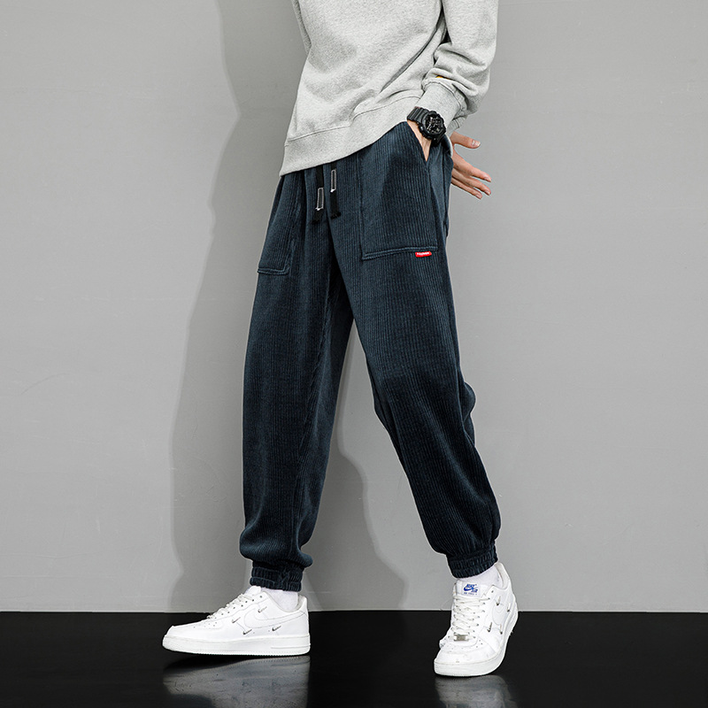JYF-G50 men's large size autumn tide brand loose and fat to increase all-match wide-leg men's sports casual sweatpants - Image 13