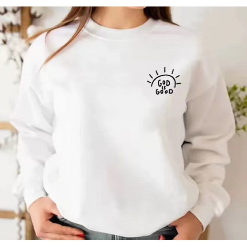 Foreign trade cross-border new style round neck printed sweatshirt European and American fashion popular women's casual sports loose round neck sweatshirt - Image 5
