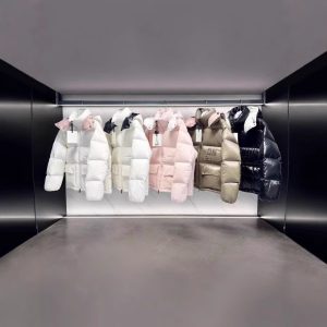 Correct version M home 23SS short lacquered nylon fabric bread down jacket unisex style detachable hood