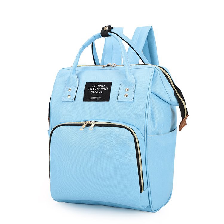 Mommy bag 2025 new Korean style fashion canvas color matching backpack women's bag Baoma milk bottle bag - Image 12