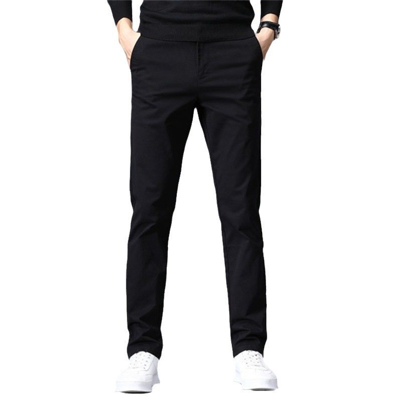 Men's casual pants autumn and winter plus fleece pants men's straight loose men's wear trousers business men's versatile workwear men's pants - Image 5