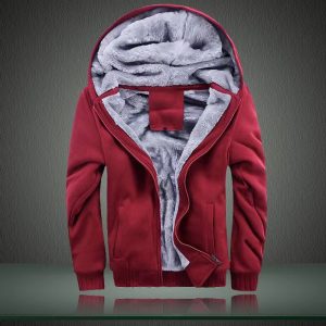 Autumn and winter men's light version solid color hooded plus velvet thickened cardigan jacket youth 2023 new warm tops