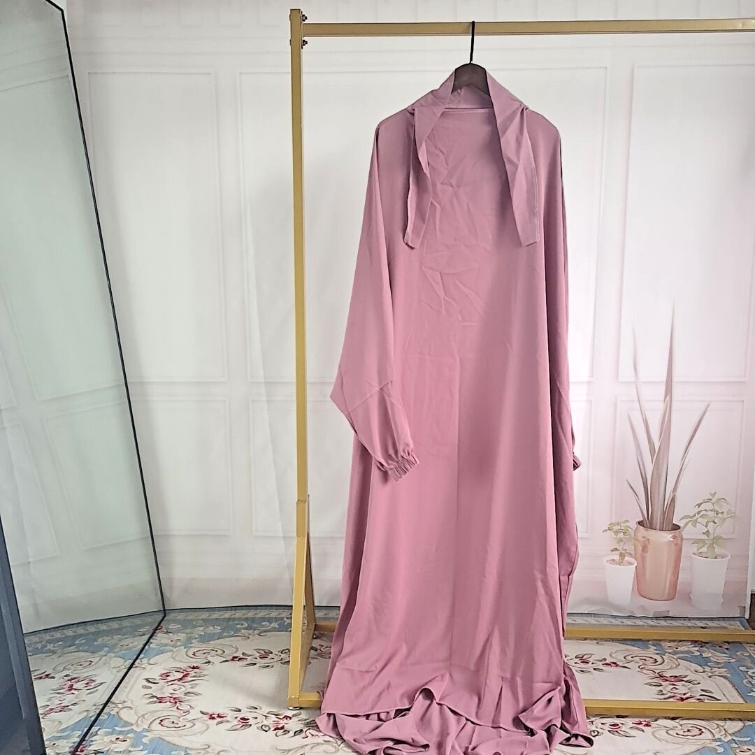AliExpress Amazon women's dress abaya Europe and the United States Dubai Turkey one-piece prayer dress P102 - Image 3
