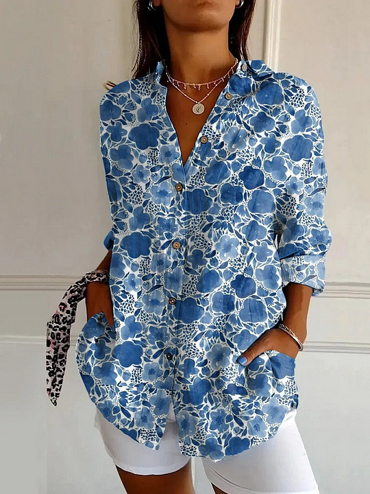 2024 New Women's Long Shirt, Summer European and American Trendy Short-Sleeve Floral Print 3D Short Sleeve Fashion - Image 8