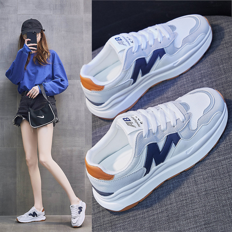 Korean version of dad https://detail.1688.com/offer/742973245799.html for women 2023 autumn new breathable student sports shoes for women thick sole heightening women's casual trendy shoes - Image 4