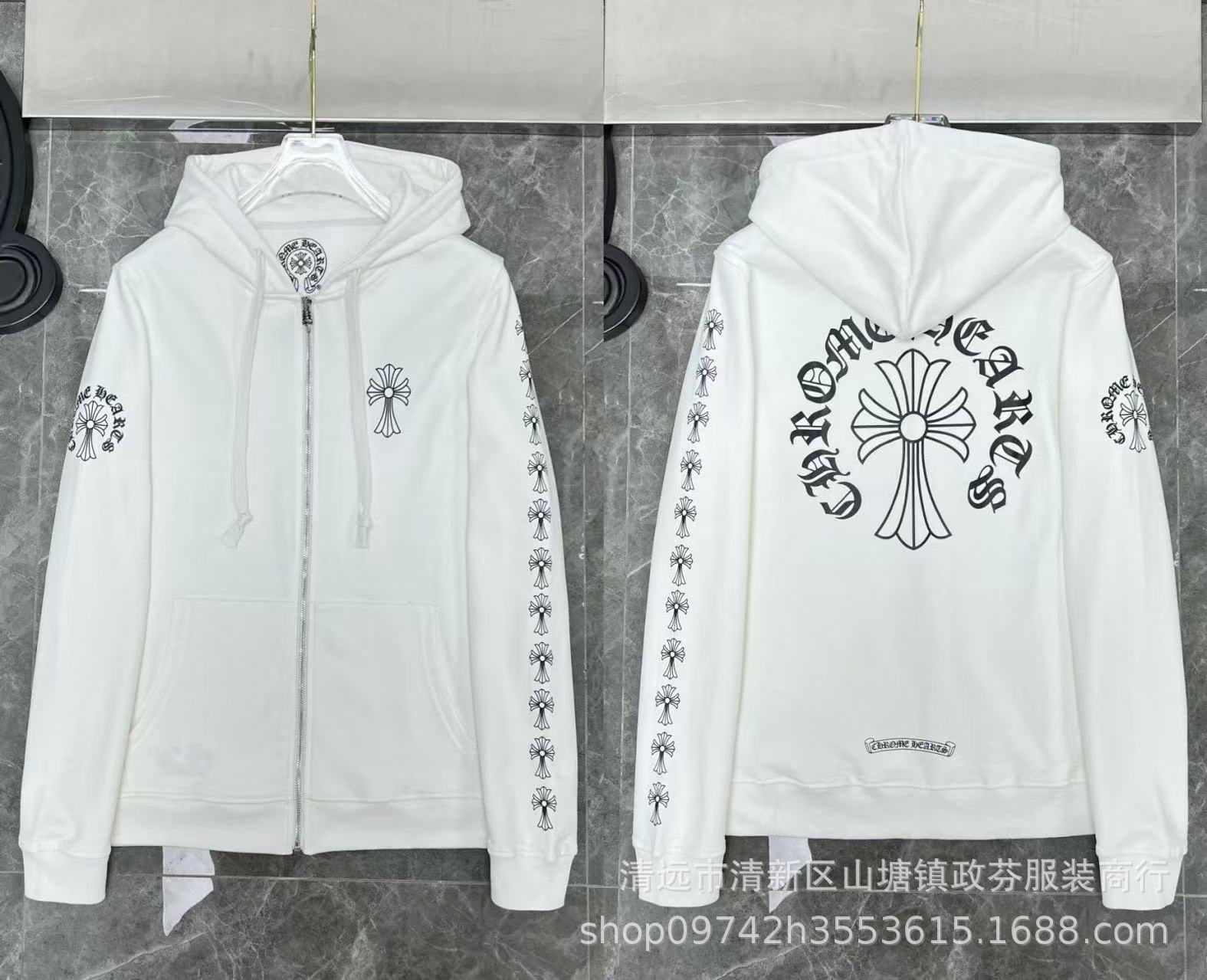 2026 New Cross-Border CH Hoodie Cross Horseshoe Couple Zipper Hooded Sweatshirt Jacket Trendy Brand 30/1 - Image 48
