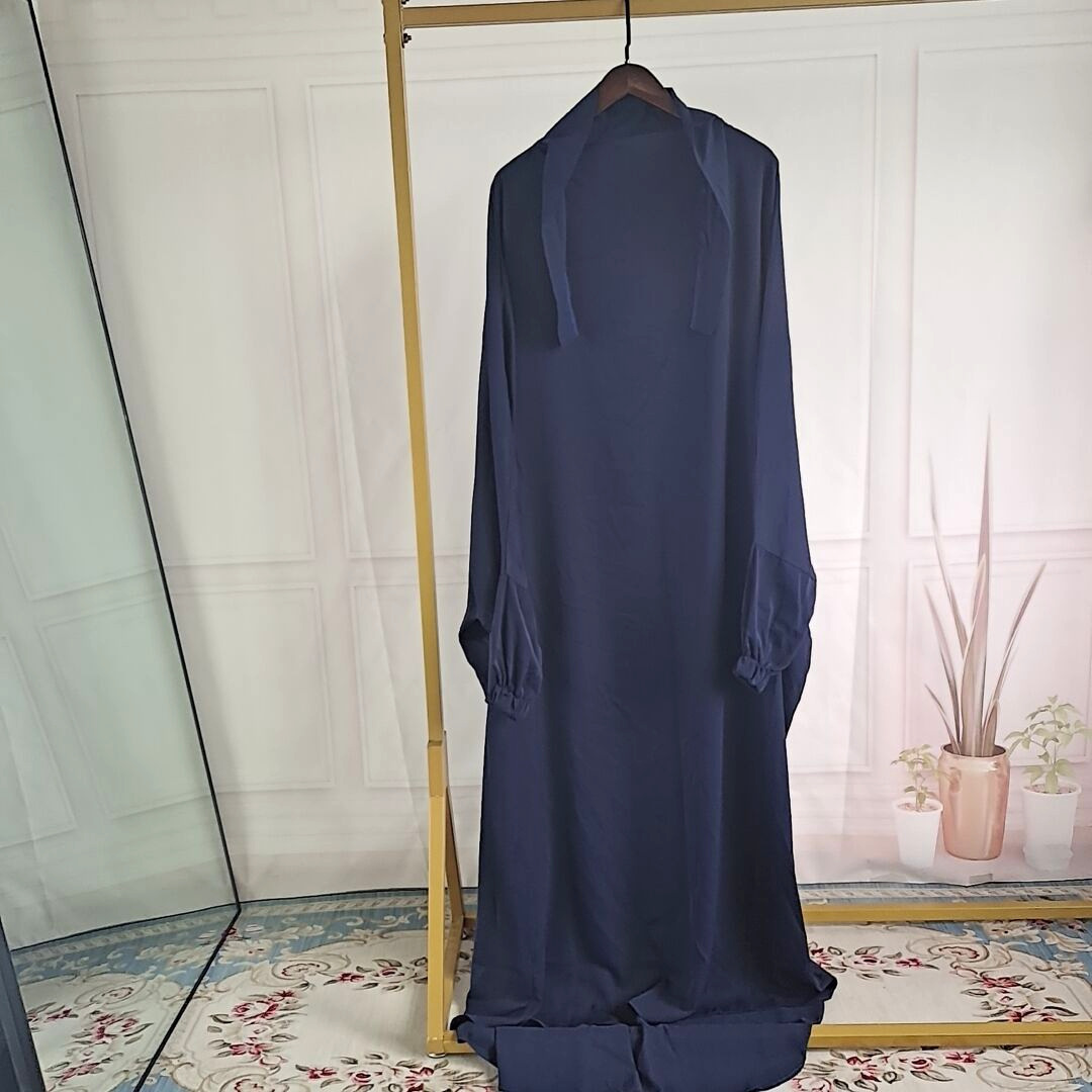 AliExpress Amazon women's dress abaya Europe and the United States Dubai Turkey one-piece prayer dress P102 - Image 4
