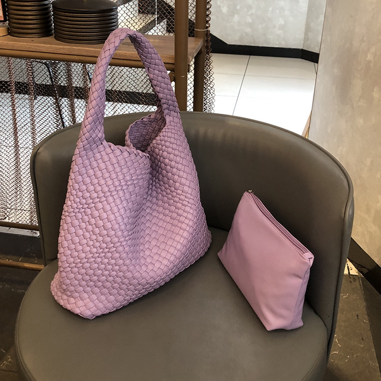 2024 new high-end hand-woven bag large-capacity shoulder tote bag underarm bag bucket bag mother-and-child bag trend - Image 22