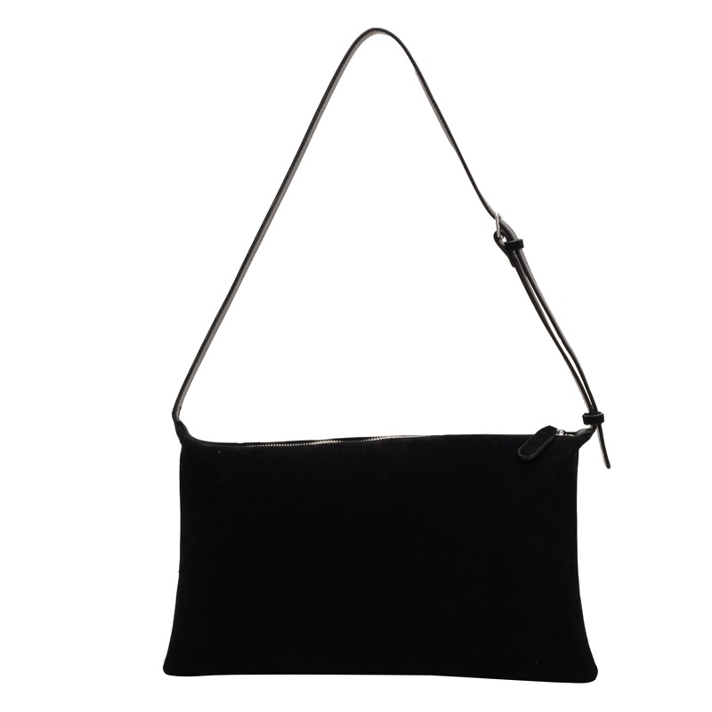 Autumn and winter lazy style retro frosted suede new single shoulder underarm bag simple tote bag large capacity commuter bag - Image 7