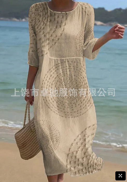 Women's Printed Long-Sleeve Dress - Image 16
