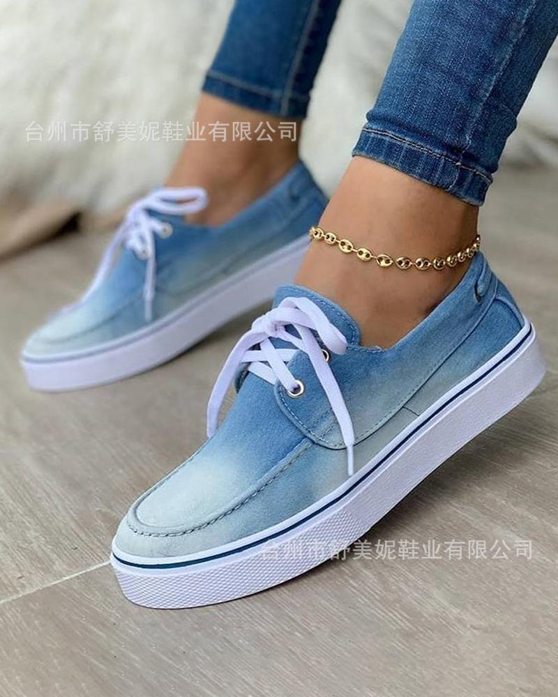 2021 Spring and Autumn Foreign Trade Large Size Canvas Shoes Lace-Up Flat Low Top Shoes Single Shoes 43 - Image 6