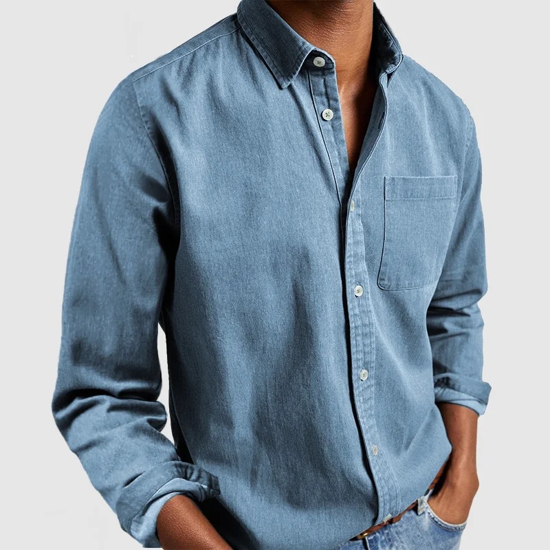 2024 Cross-border Foreign Trade E-commerce New Amazon Independent Station Men's Shirt New Long Sleeve Lapel Men's Shirt - Image 10