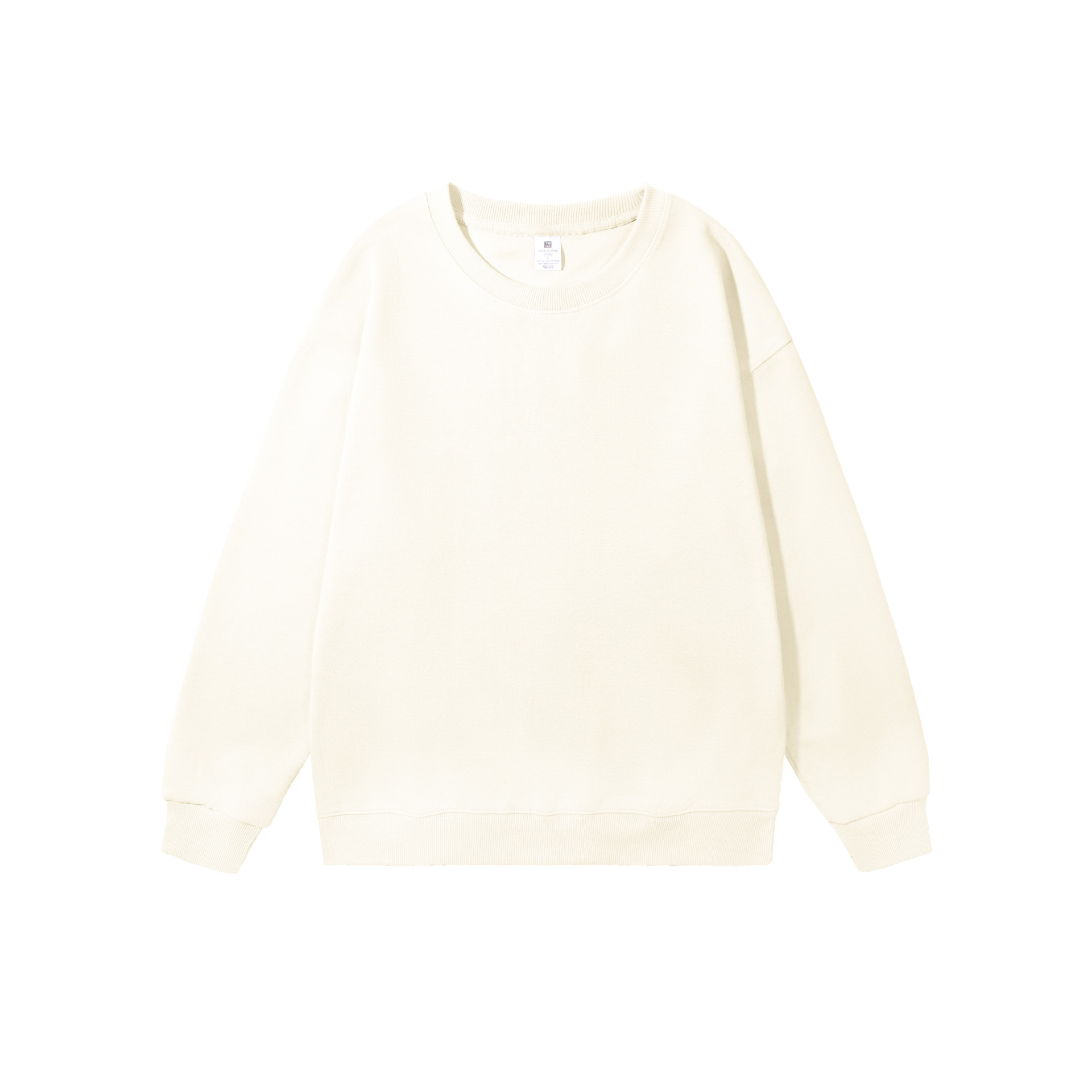 Cross-border European and American heavy loose solid color men's round neck blended cotton double-sided sweater women's Korean version of casual long sleeve couple - Image 11