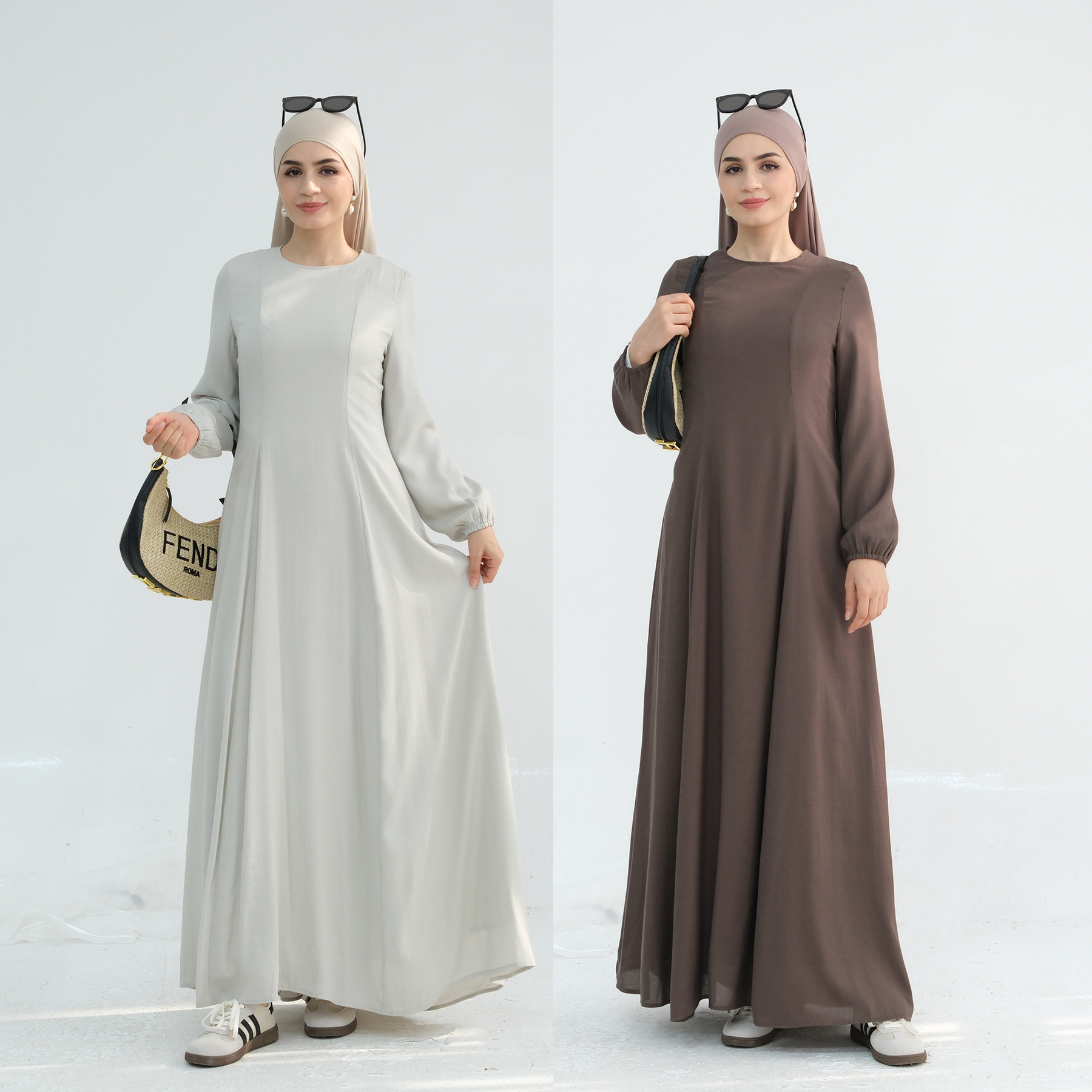 2025 Loriya European, American, Middle Eastern, Dubai double-layered dress with lining LR932 - Image 2