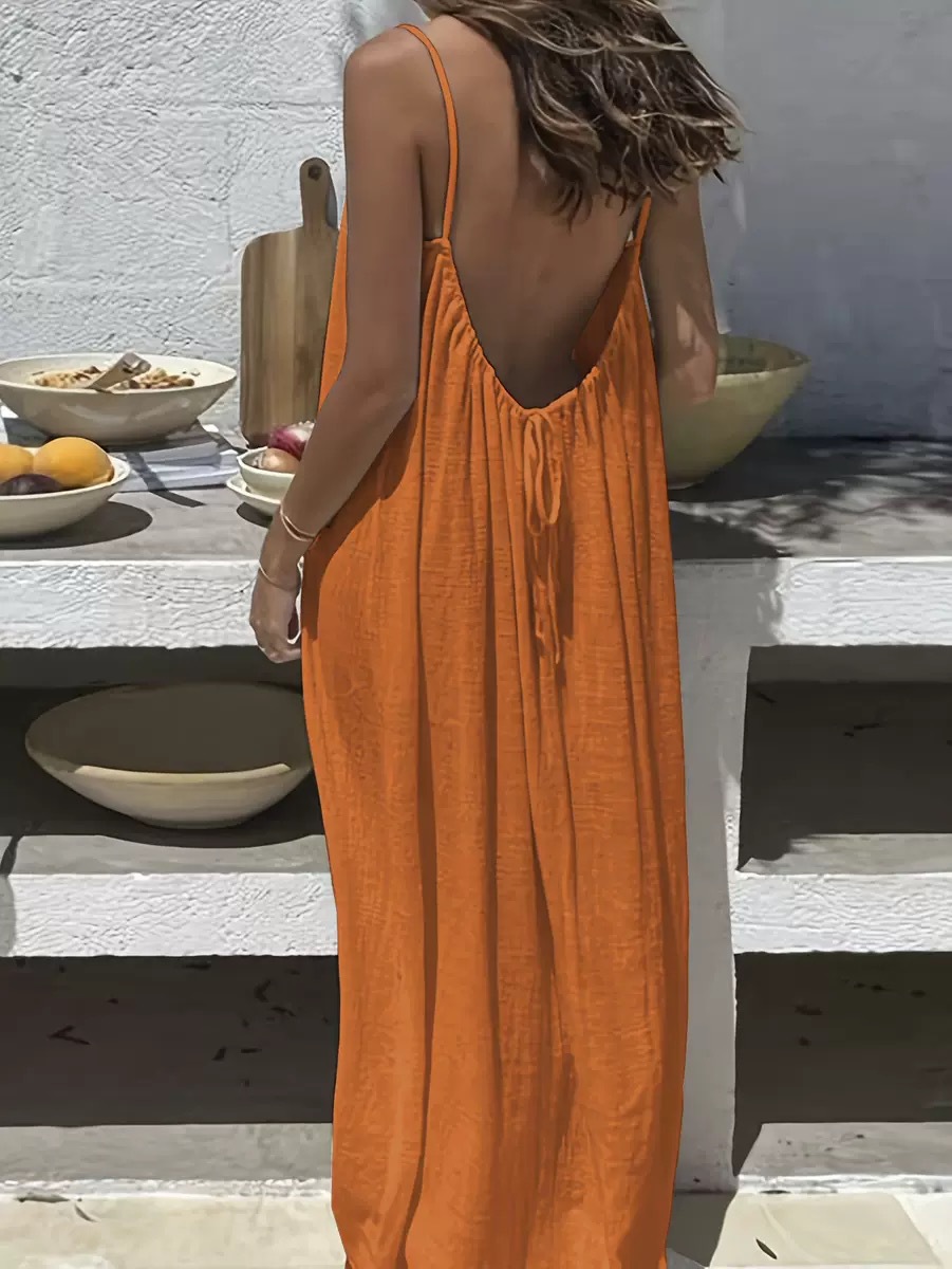 2026 New Women's Strappy Backless Loose-fitting Home Wear Dress (Amazon/AliExpress Cross-Border) - Image 29