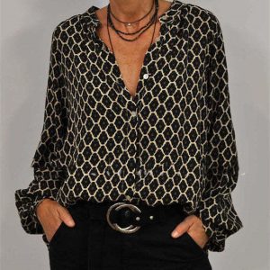 Printed Long-Sleeved Top