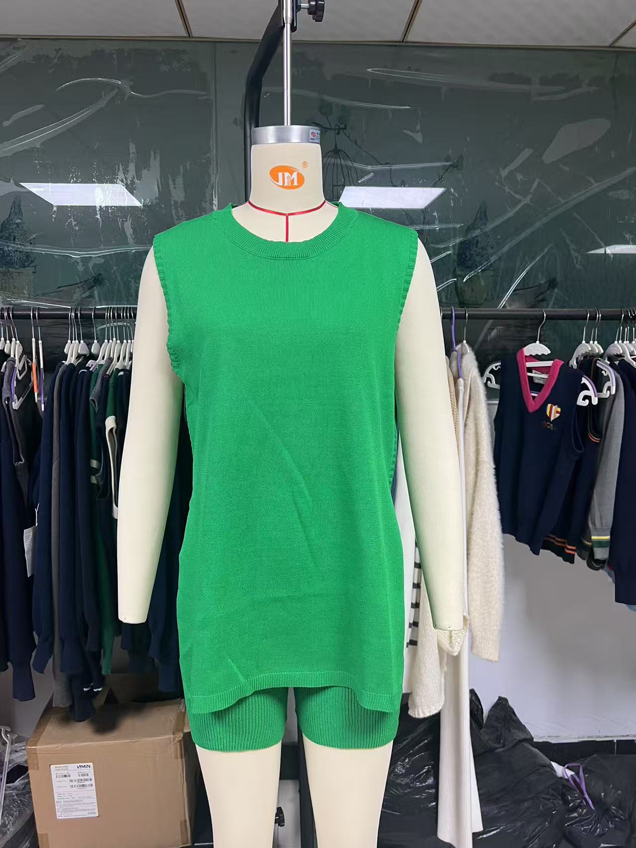 Popular Knitwear Set - Cross-border Summer Women's Clothing - European and American Style Knitwear, Loose Sleeveless Casual Sweater Two-Piece Set - Image 19