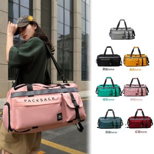 Dry and wet separation sports and fitness bag, yoga bag, short trip travel large capacity handbag, backpack, outdoor backpack