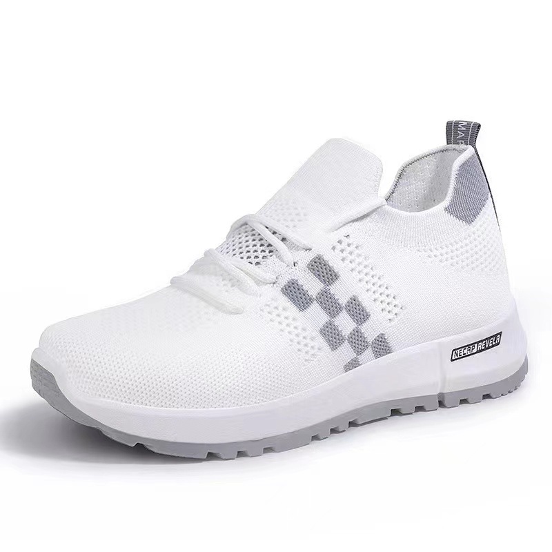 Dropshipping new women's fly woven fishnet shoes, comfortable soft-soled white shoes, fashionable lightweight student shoes, sneakers - Image 9