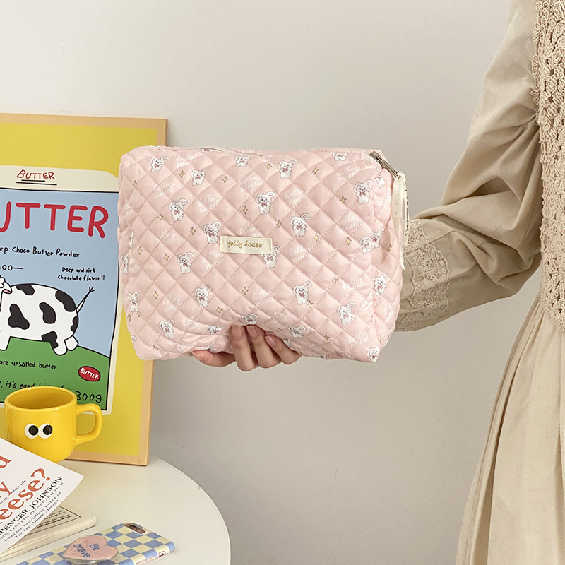 ttbebe / spring and autumn new cute and gentle ins large-capacity quilted storage bag cosmetic bag liner bag female - Image 9