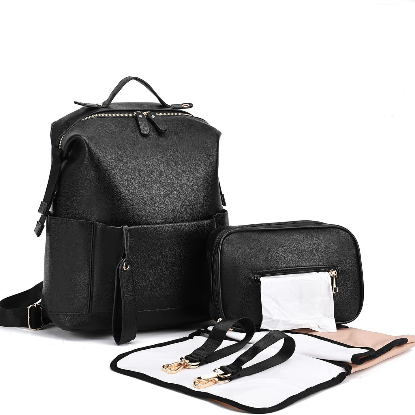 New folding mummy bag with large capacity, multi-function, leisure, fashion, waterproof, outdoor mother and baby bag