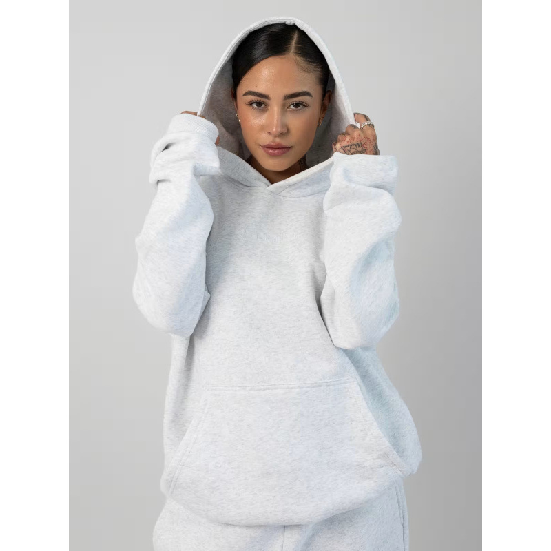 2026 European and American cross-border high-quality spring and autumn new TK Amazon solid color casual sports hoodie set for men and women. - Image 10