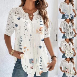 Women's Short-Sleeve Button-Down Shirt