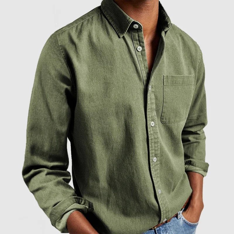 2024 Cross-border Foreign Trade E-commerce New Amazon Independent Station Men's Shirt New Long Sleeve Lapel Men's Shirt - Image 12