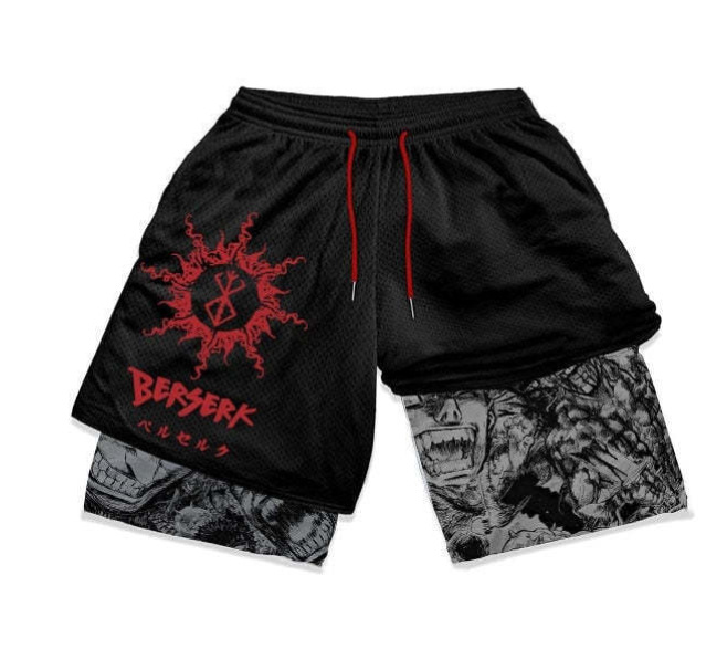Dragon Ball series shorts 3D digital printing adult double-layer beach shorts Amazon cross-border e-commerce hot-selling factory - Image 3