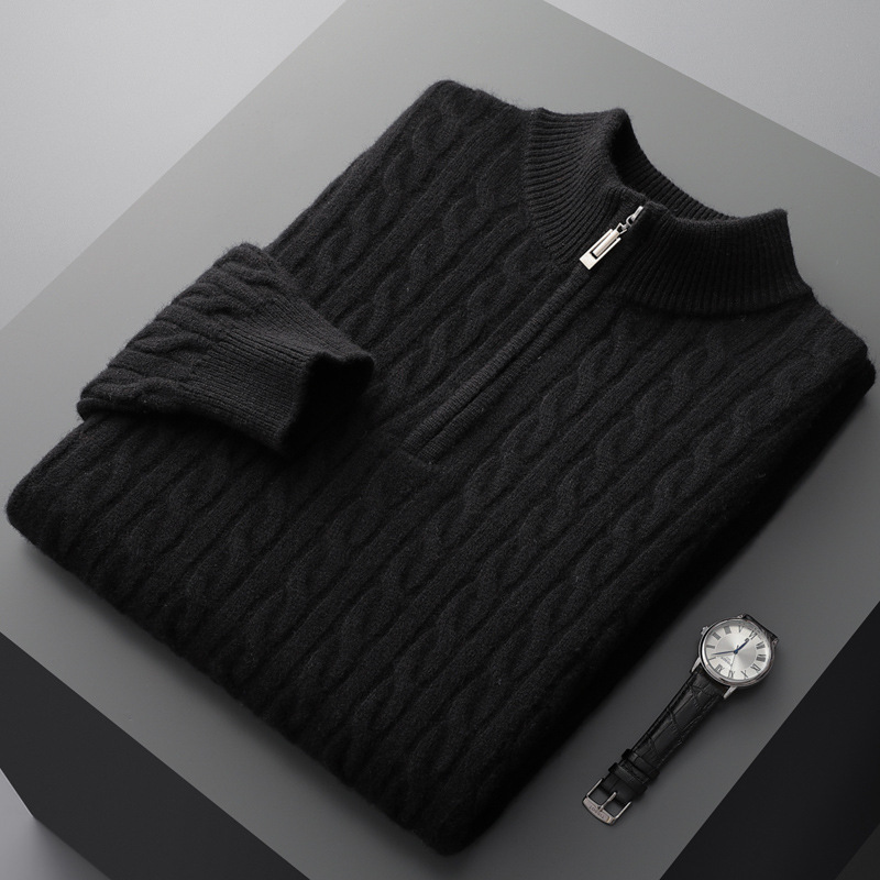 Cable-Knit Zip-Neck Sweater - Image 7