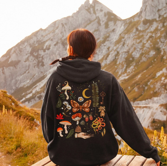 European and American all-match Christmas theme sweatshirt with full print floral Christmas elements and letter hooded sweatshirt with casual style - Image 27