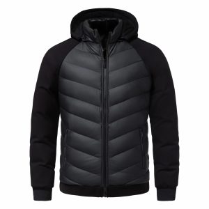 Cross-border European size men's hooded cotton coat, 2025 autumn and winter new men's business casual dad wear warm outerwear