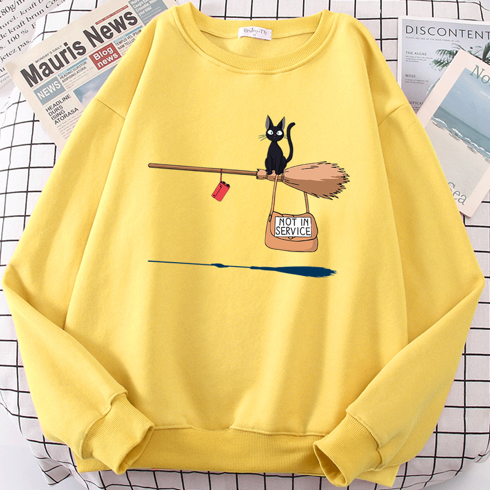 Cross-border autumn and winter girls' clothing cute witch broom kitten plus velvet round neck long-sleeved sweater loose casual jacket - Image 17