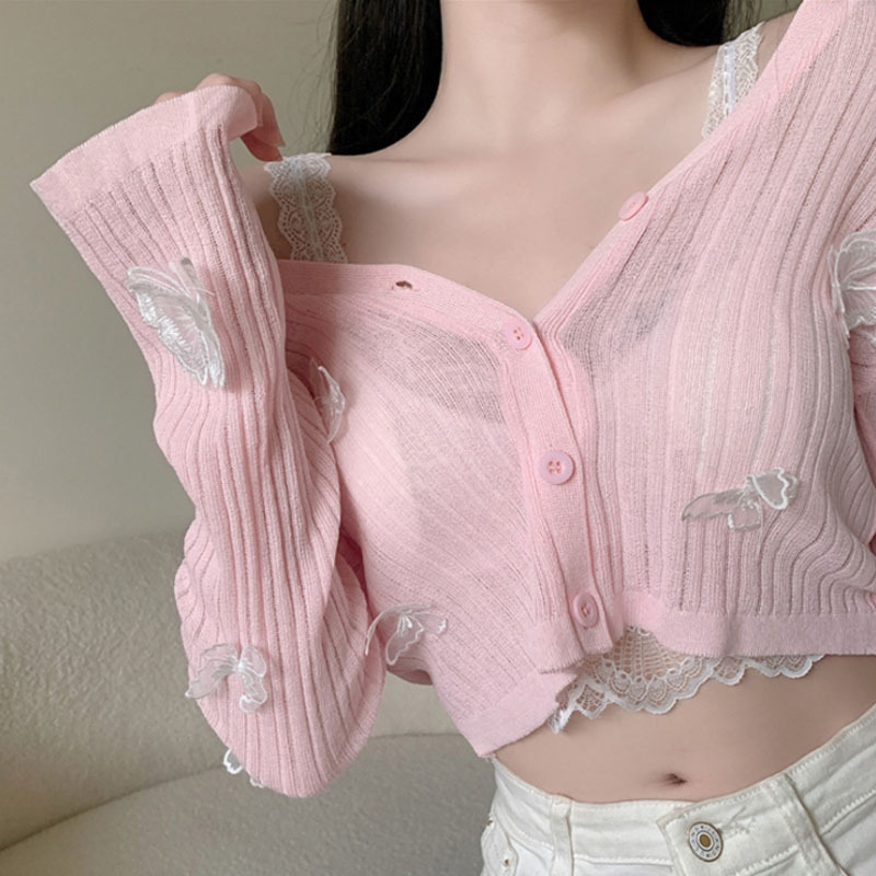 Butterfly-Detail Knit Cardigan - Image 2