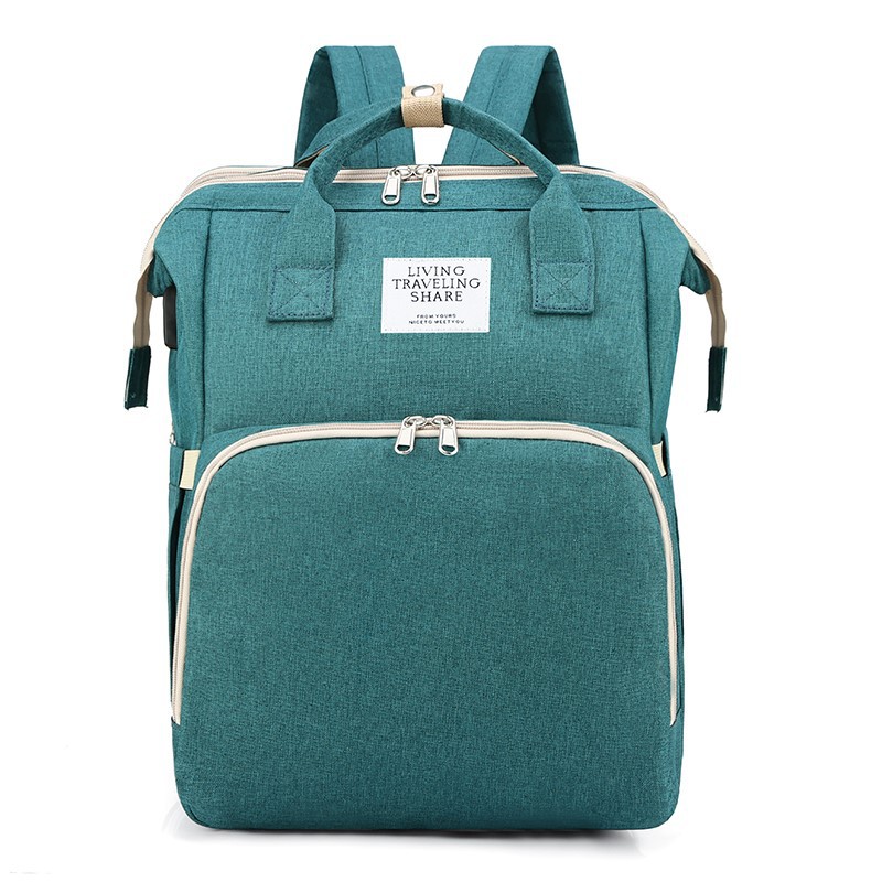 Factory wholesale mommy bag portable folding backpack mommy bag multifunctional can hang baby stroller crib mother and baby bag - Image 9