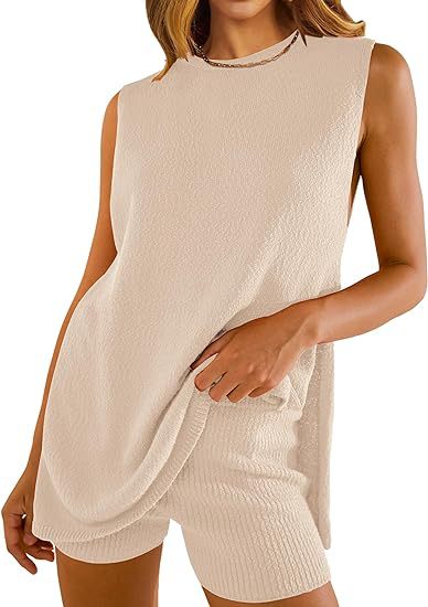 Popular Knitwear Set - Cross-border Summer Women's Clothing - European and American Style Knitwear, Loose Sleeveless Casual Sweater Two-Piece Set - Image 12