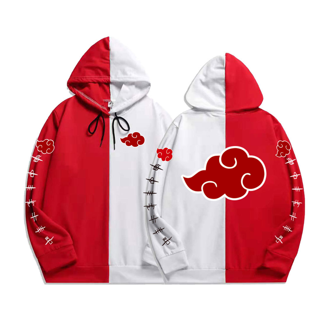 Cross-border spring and autumn tide brand Naruto thin section Naruto Xiao organization sweater loose men's and women's splicing hooded jacket - Image 6